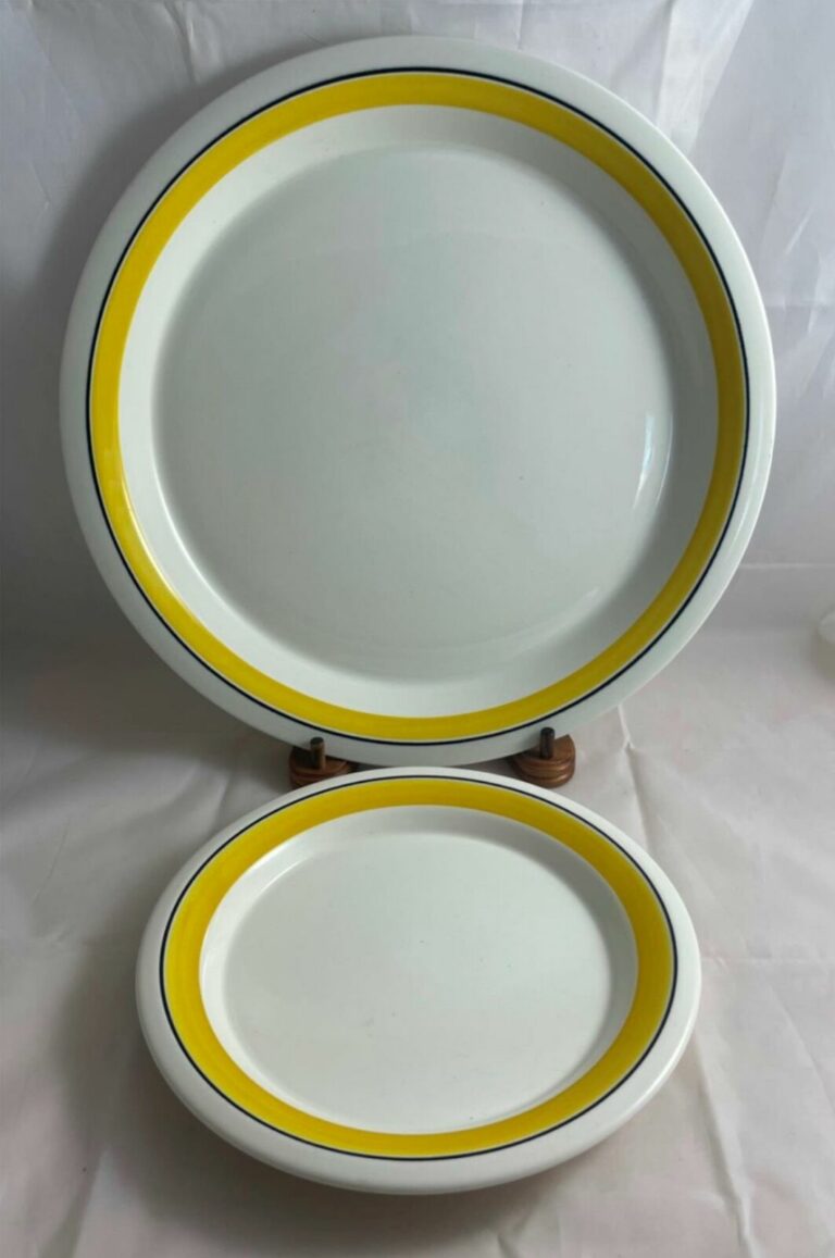 Read more about the article Arabia of Finland FAENZA Yellow 2 Piece Group – Salad Plate and Serving Platter