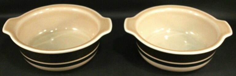 Read more about the article Arabia of Finland RUIJA / TROUBADOUR * Set of 2 * Lugged Cereal Bowls 6 3/8″ EXC