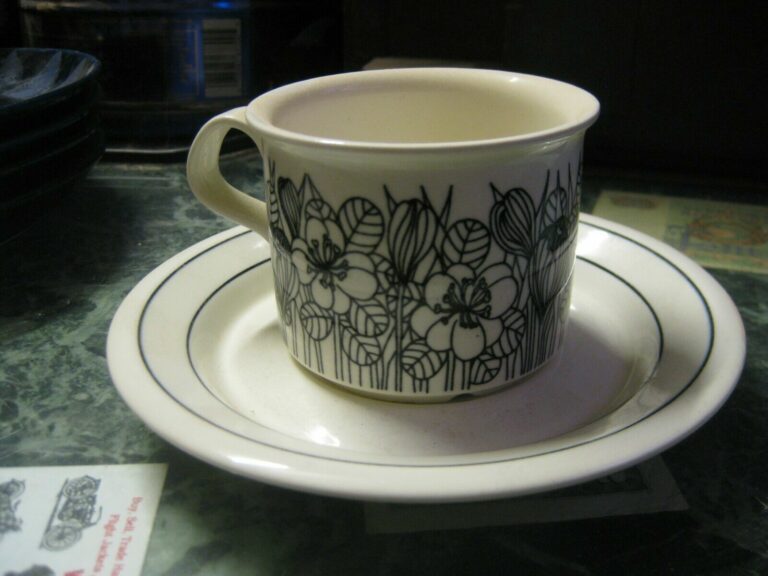 Read more about the article 1 KROKUS Tea Cups + Saucers ARABIA OF FINLAND only 1 cup/saucer in auction 2nd