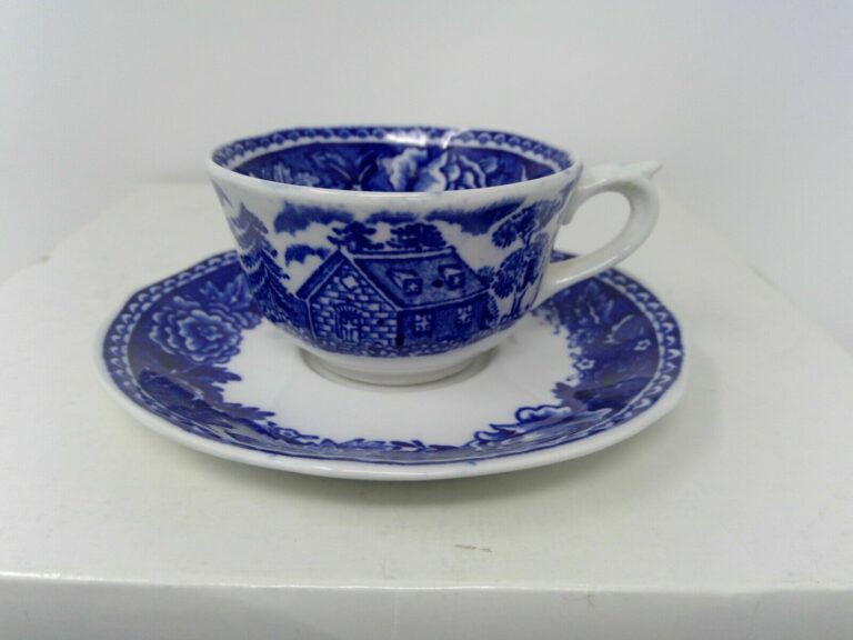 Read more about the article Arabia of Finland Landscape Blue Demitasse Cup and Saucer Set