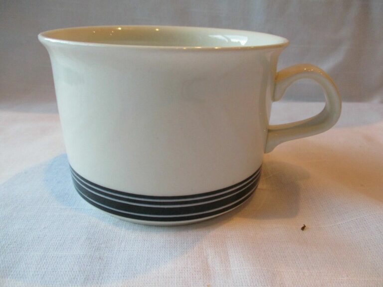 Read more about the article Arabia Finland Faenza Black Coffee Cup Tea Mug Stripe No Saucer