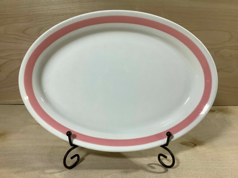 Read more about the article HTF Arabia Made in Finland 5-1 D- D- 30 CM Ribbons Pink Serving Platter 12 x 8.5