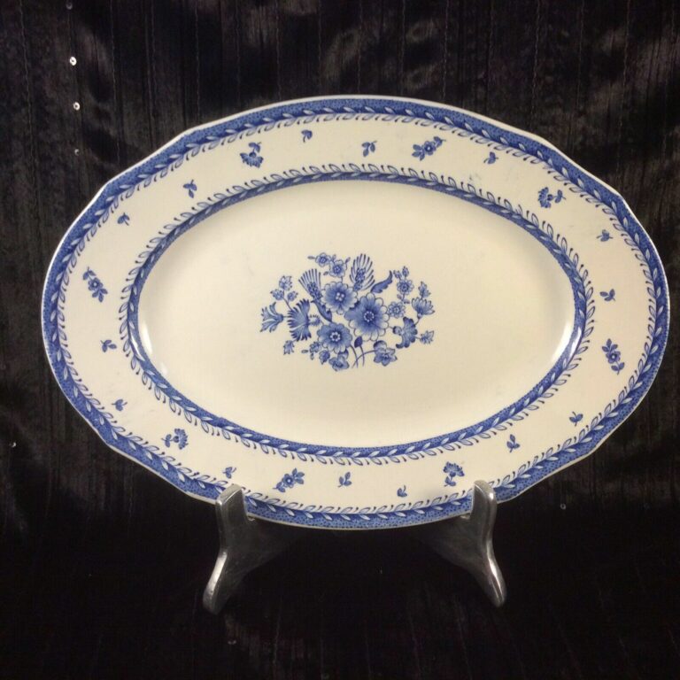 Read more about the article Arabia Of Finland Finn Blue Flower Oval Serving Plate Platter 12 3/4” X 8 7/8”