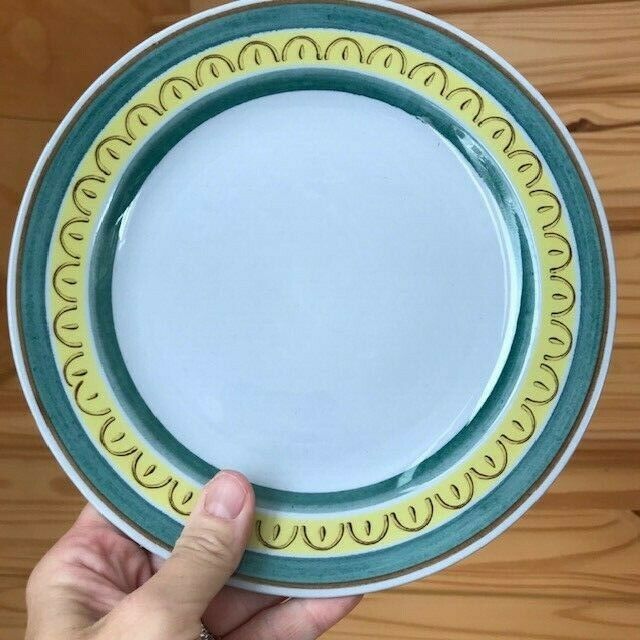 Read more about the article Arabia of Finland Crown Band SALAD PLATE 8 1/4 inch Yellow Blue (7 available)