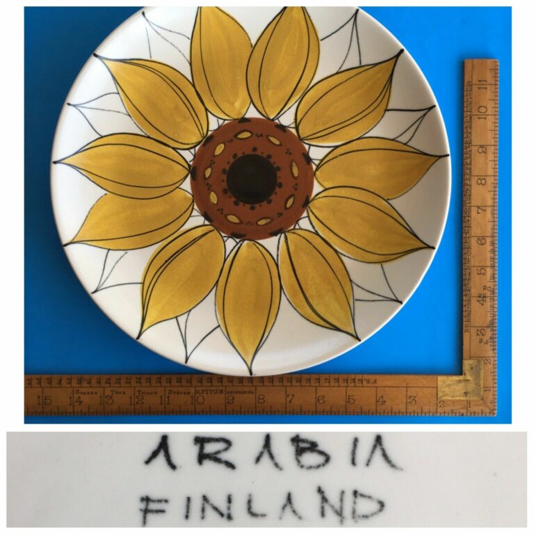 Read more about the article Arabia of Finland MCM Sun Rose SunFlower Platter 12.5” HLA Hilkka Liisa Ahola