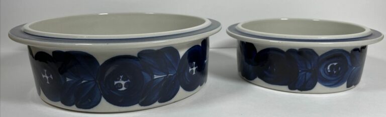 Read more about the article Arabia of Finland – Anemone Blue – Stacking Round Vegetable/Serving 2 Bowls