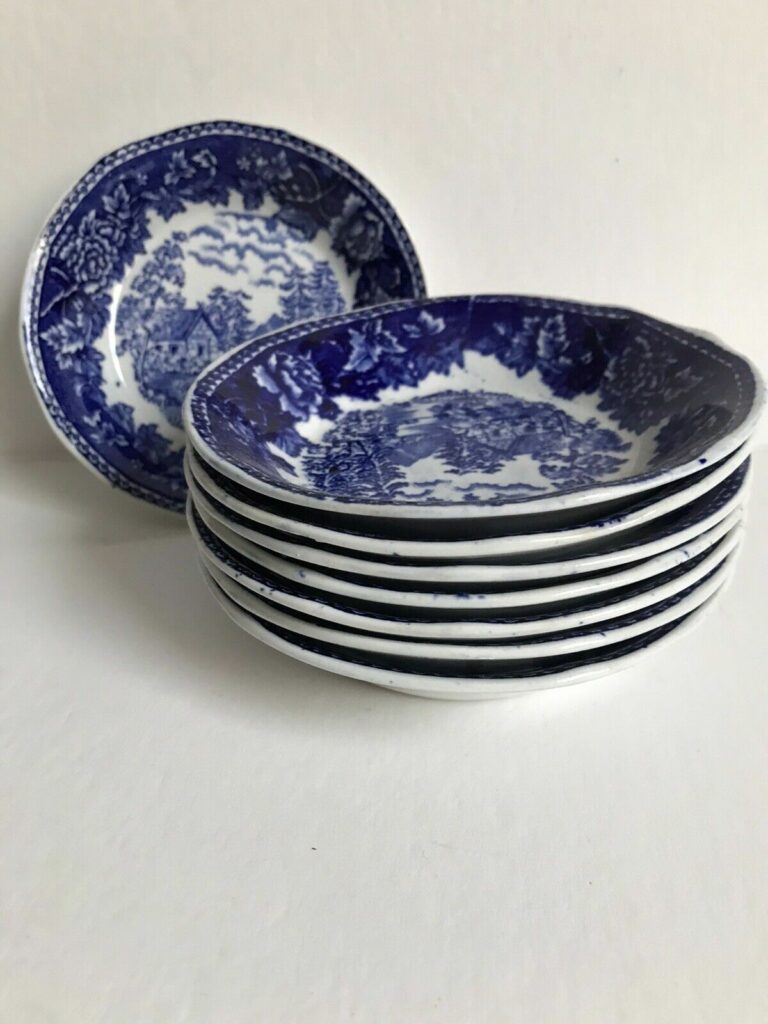 Read more about the article Set of 8 Arabia of Finland LANDSCAPE BLUE Suomi 5″ Fruit Dessert Bowls