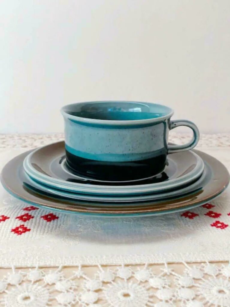 Read more about the article Arabia Finland Meri Cup and Saucer and Dessert Plates 3 Set