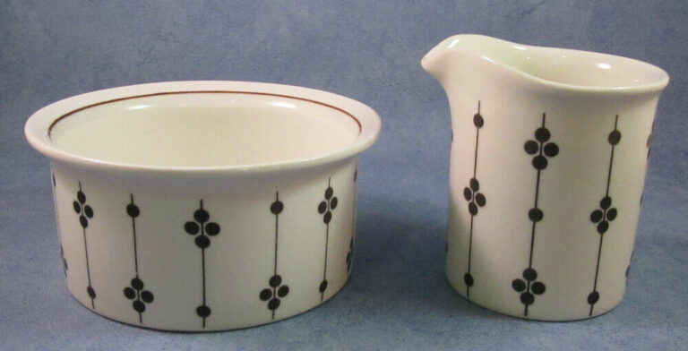Read more about the article ARABIA OF FINLAND  Kartano  Vintage  Sugar Bowl and Creamer  Excellent Condition
