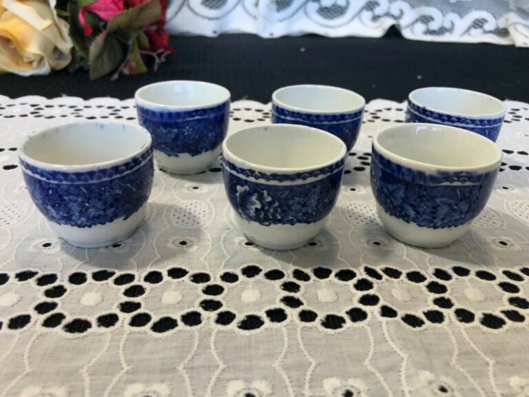 Read more about the article Set of 6 Arabia Finland “Landscape Blue” Egg Cups 1 1/2”
