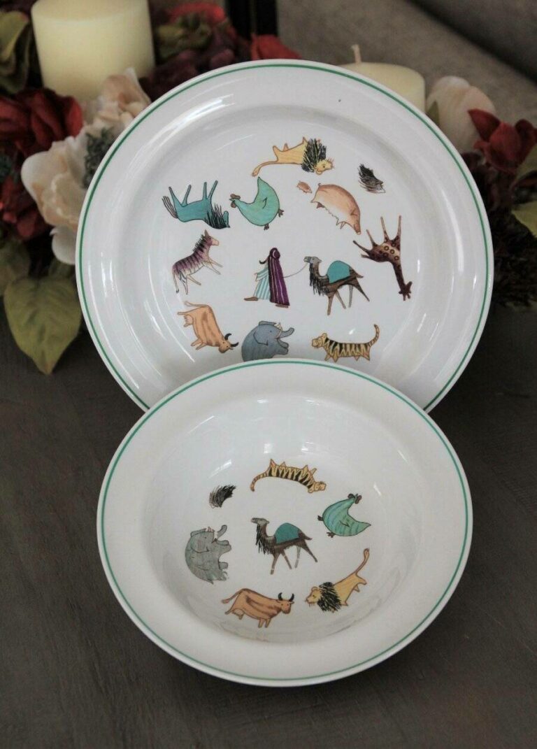 Read more about the article Arabia Finland Child’s Zoo Animal Parade Plate and Bowl 1963 – Anja Juurikkala