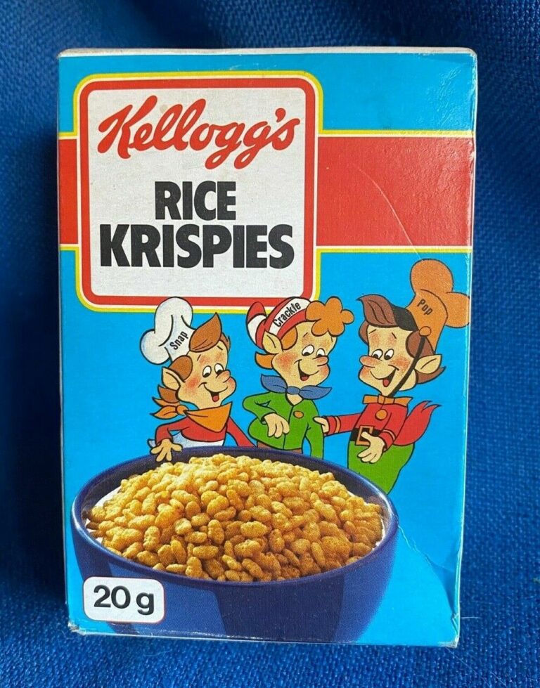 Read more about the article 1978 Kellogg Rice Krispies Cereal Box Single Serve Snack Pack Saudi Arabia Full