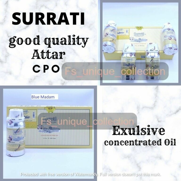 Read more about the article Surrati Attar Oil Blue Madam Concentrated Festive Perfume 100 ML Pack Bottle