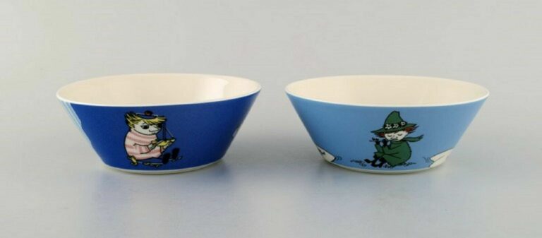 Read more about the article Arabia  Finland. Two porcelain bowls with motifs from “Moomin”. Late 20th C.