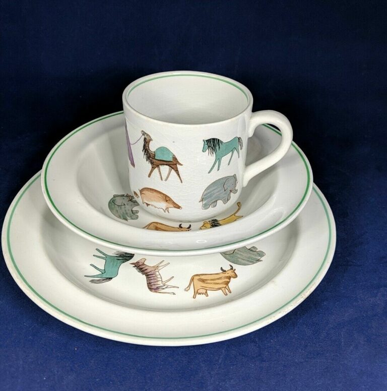 Read more about the article Arabia of Finland Child’s Zoo Animal Parade Plate + Bowl – Anja Juurikkala 1949 