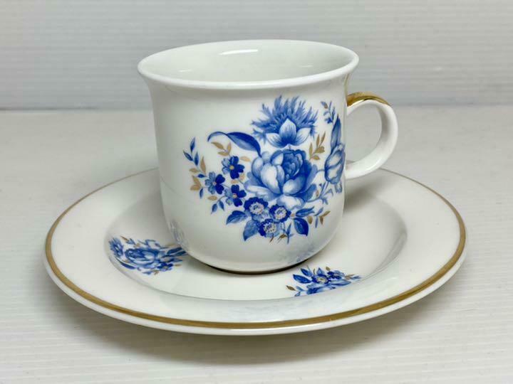 Read more about the article Arabia Arabian Arctica Blue Flowers Demitas Cup Saucer