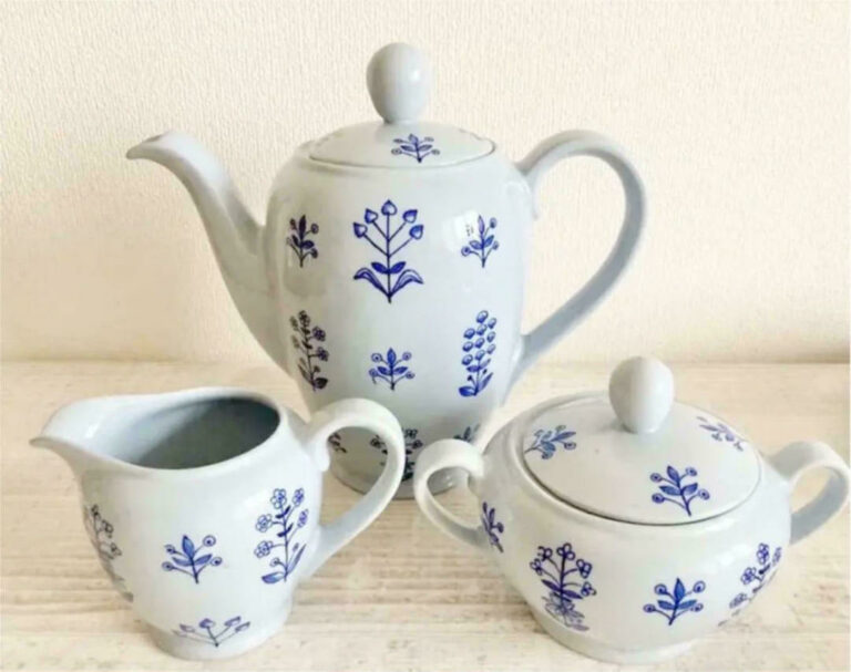 Read more about the article Arabia Arabian Blue Tapestry Teapot Set Pieces