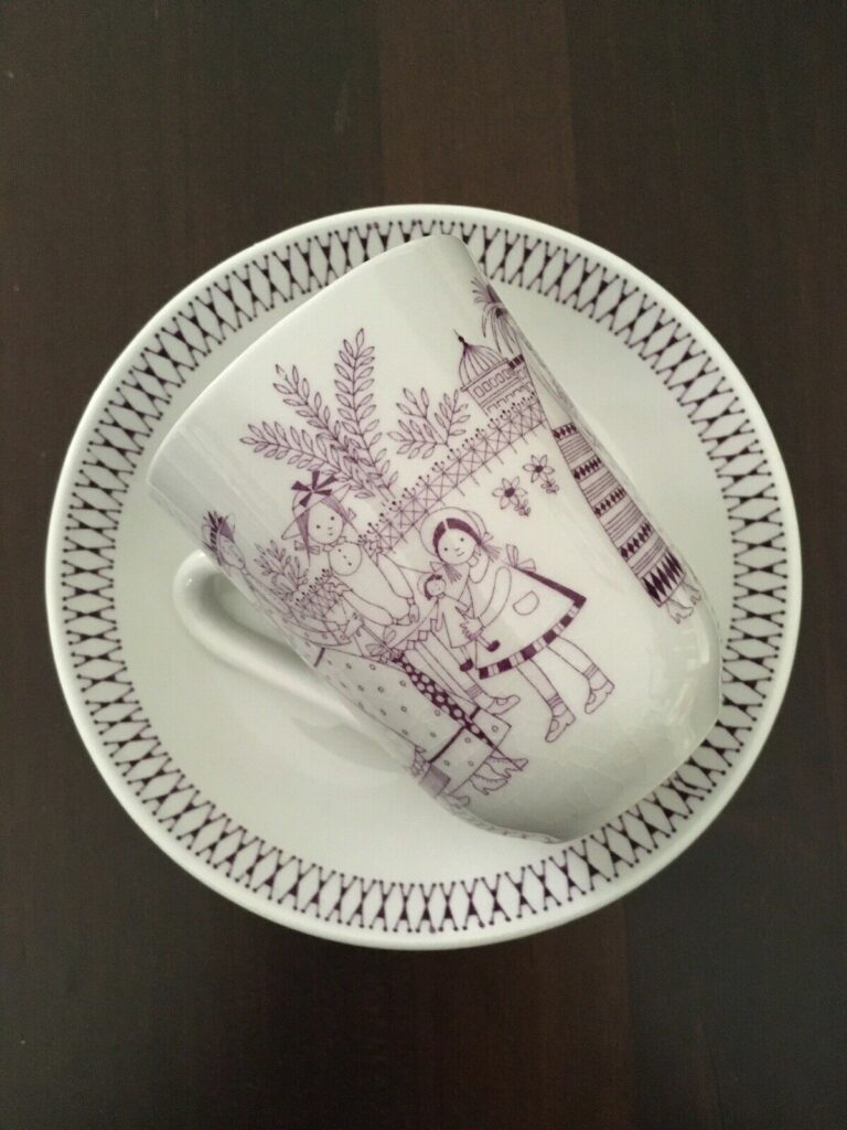 Read more about the article Vintage Arabia Finland Emilia Cup and Saucer/Rare Violet color