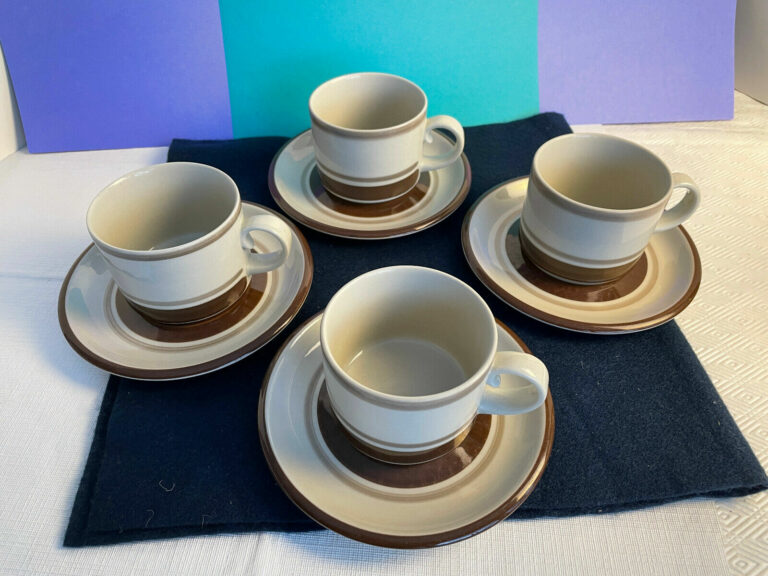 Read more about the article Arabia of Finland Pirtti Set Of 4 Cups and Saucers