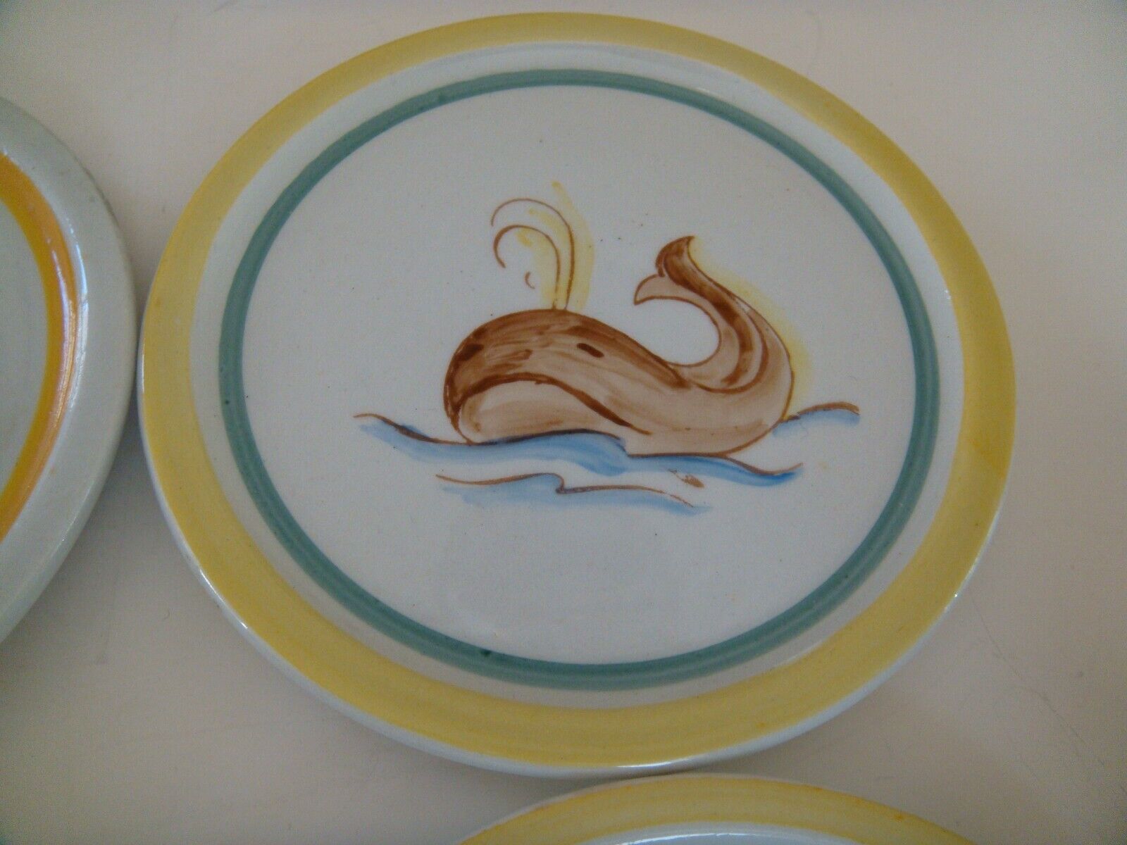 Read more about the article Arabia Finland Hand-painted 4 Small Plates 2 Animal Kingdom + 2 Sailor