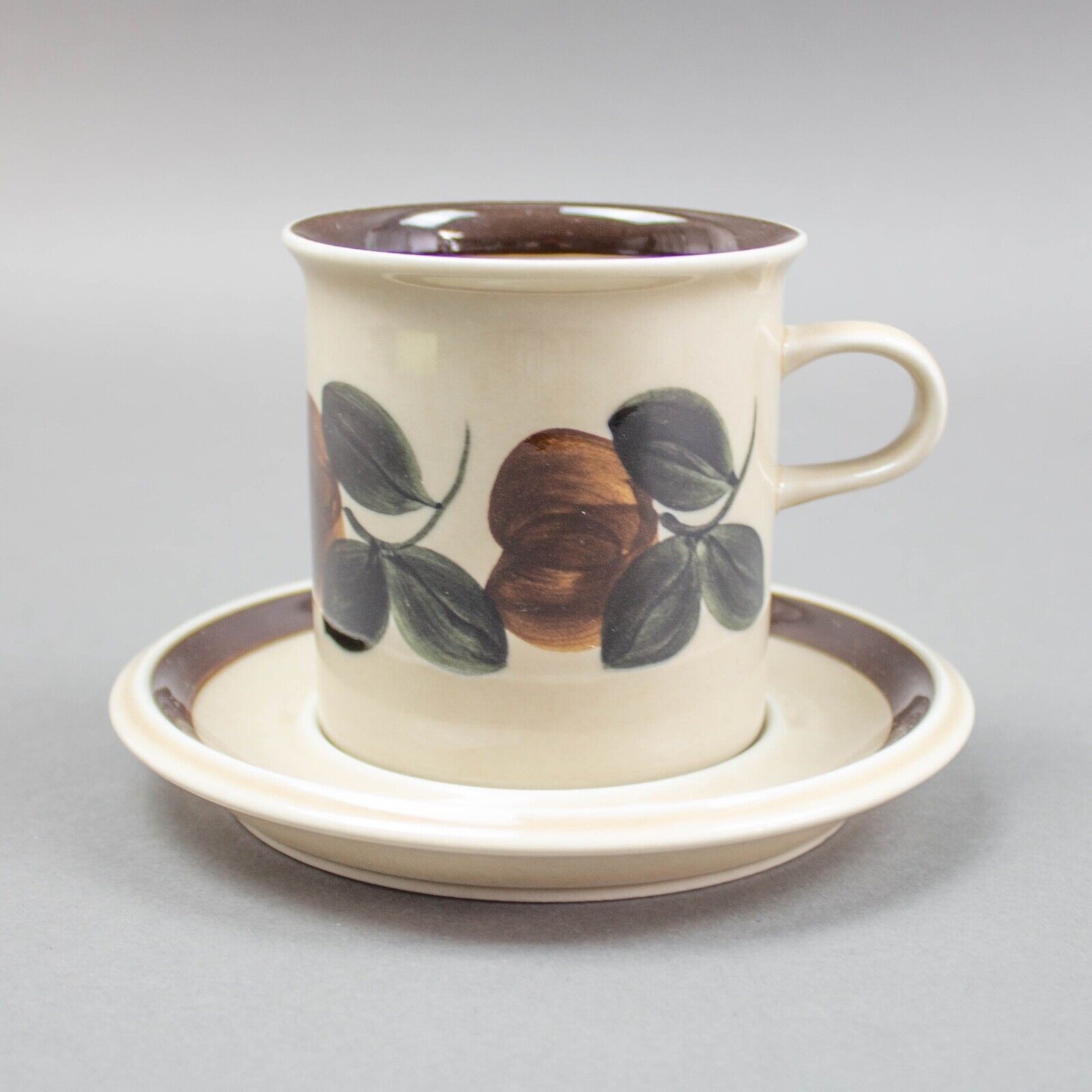 Read more about the article Arabia Finland Ruija Troubadour Coffee Tea Mug Cup and Saucer Vintage Mid Century