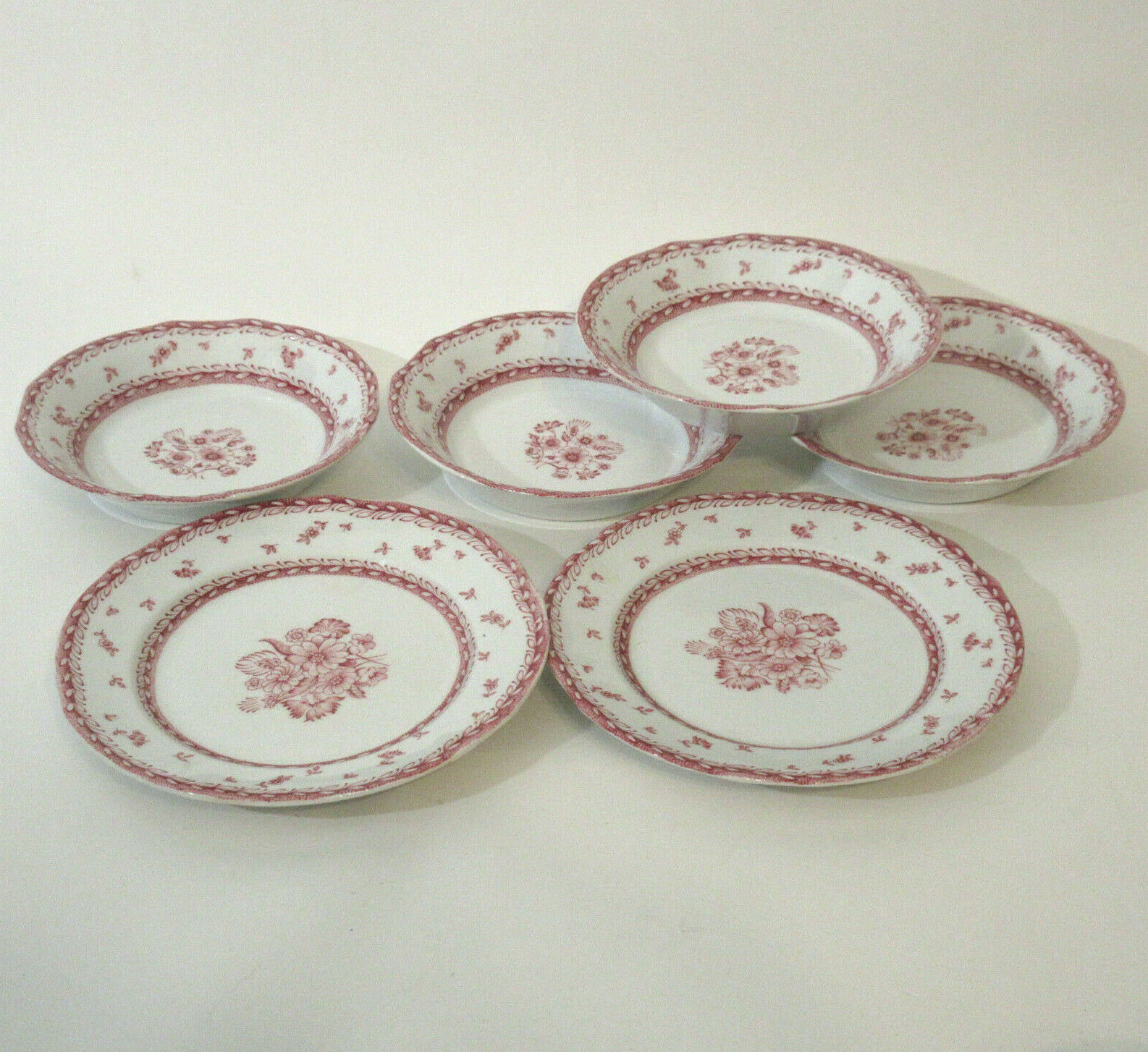 Read more about the article LOT Antique Arabia Suomi Finland Finn Red Floral Flower Sml Bowl Demitasse Plate