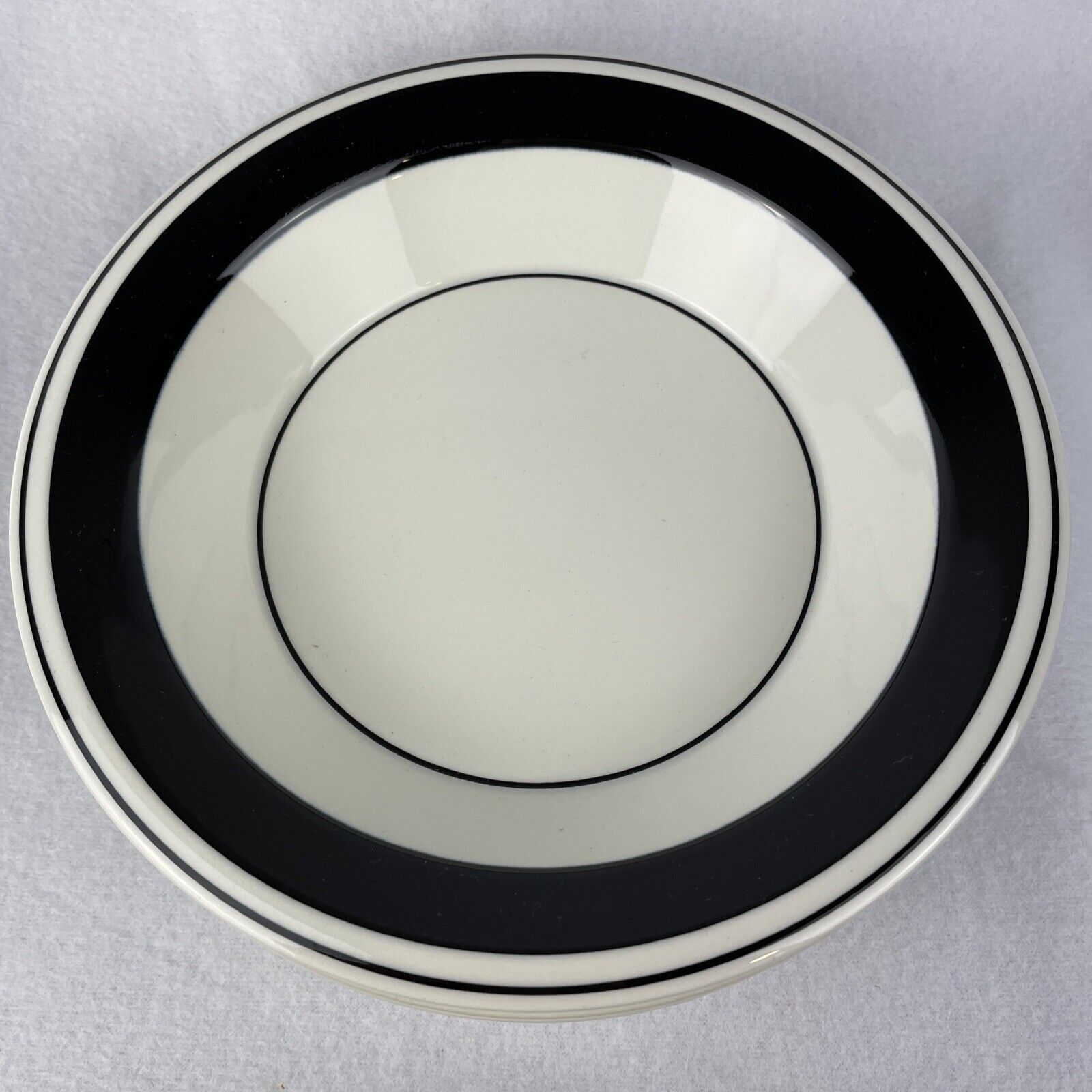 Read more about the article (5) Arabia of Finland Faenza Black Stripe Vintage 70s Soup Bowls 7 7/8″