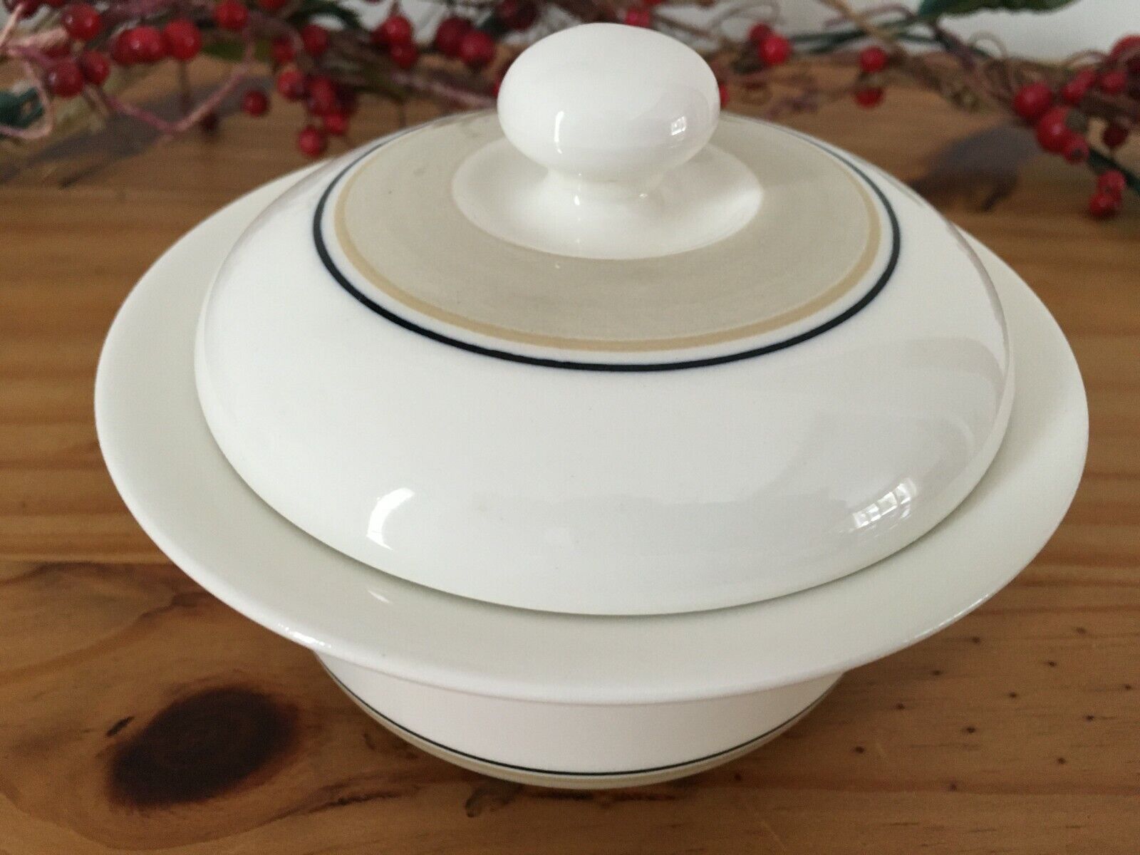 Read more about the article ARABIA Finland “Seita Arctica” Sugar Bowl with Lid – Total height 3 3/4 “