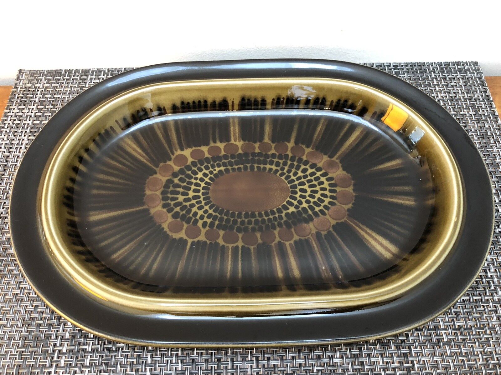 Read more about the article ARABIA VINTAGE  “KOSMOS” RARE OVAL PLATTER 14″ X 9 1/2″ EXCELLENT