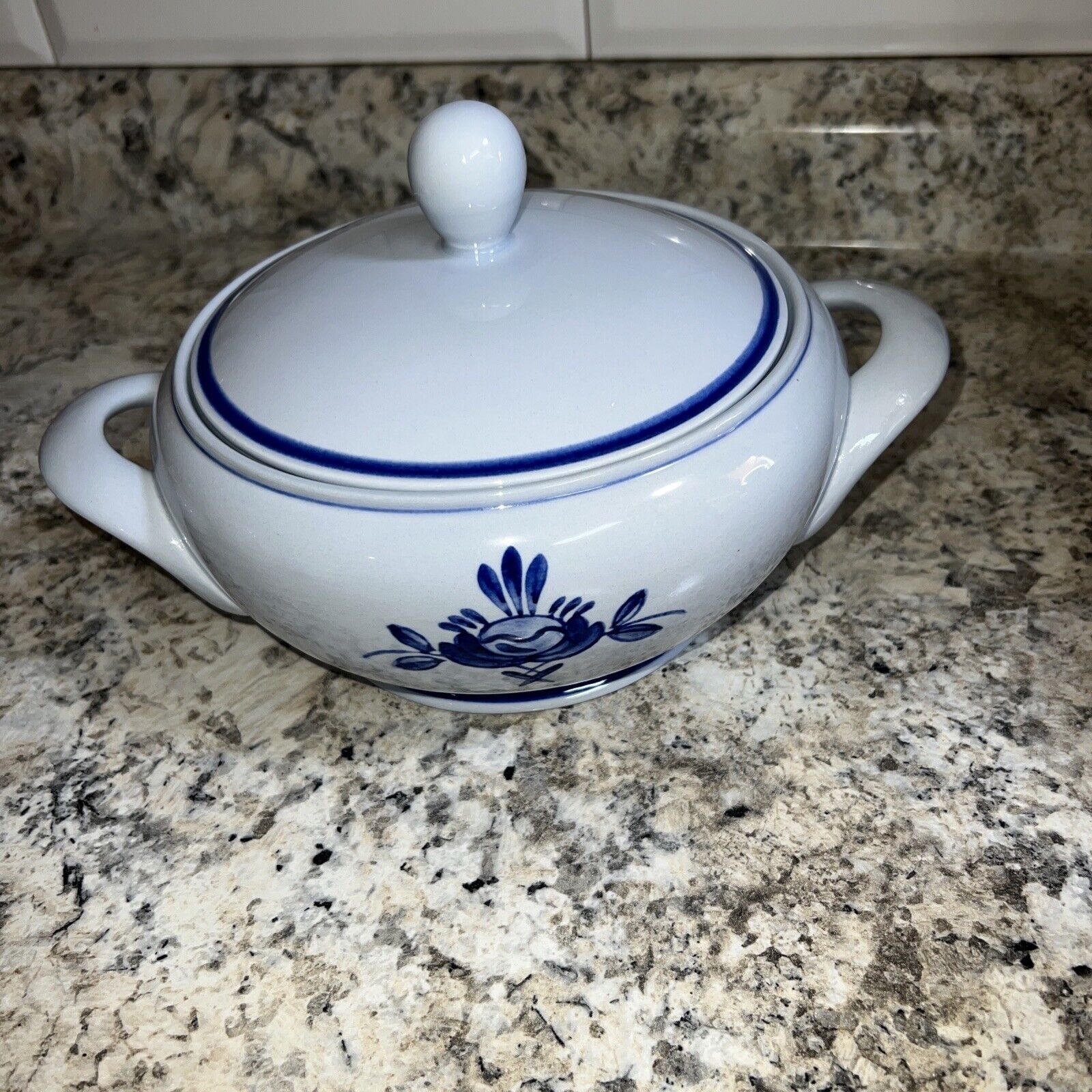 Read more about the article Arabia Finland Blue Rose Bean Pot Soup Tureen and Lid Vintage Hand Painted EXC