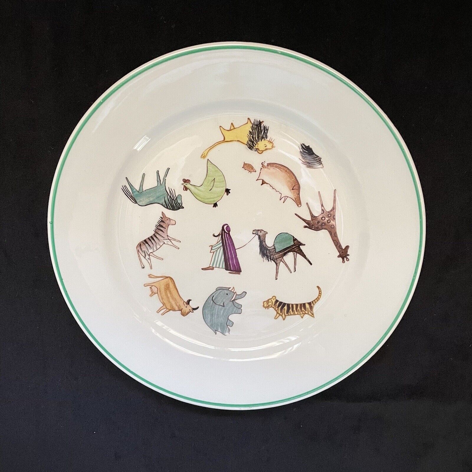 Read more about the article Vintage MCM Arabia Finland Child Plate  Parade of Zoo Animals  Anja Jurrikkala