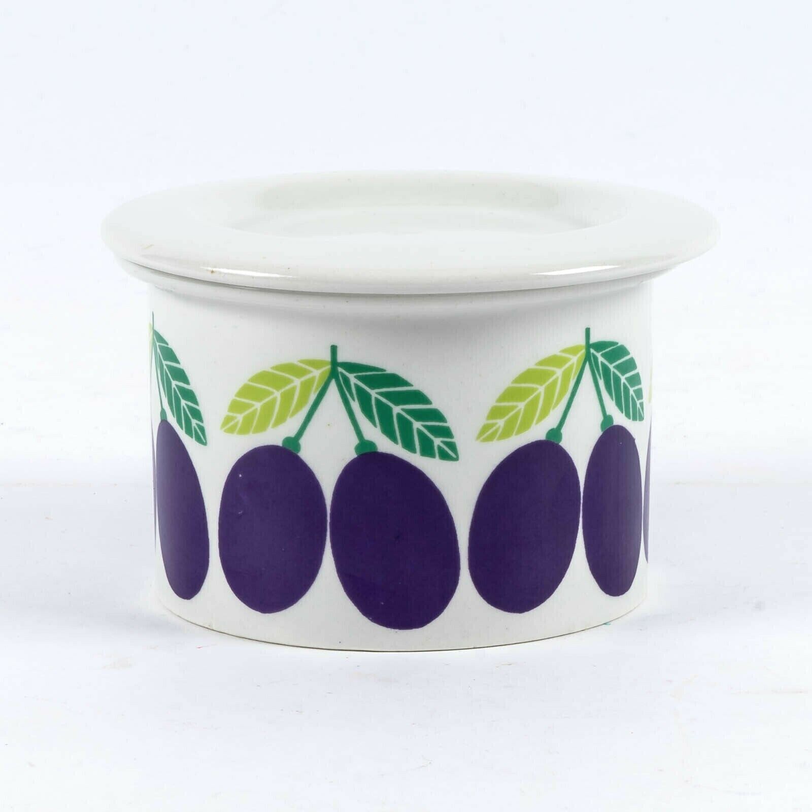 Read more about the article Vintage 1960’s Arabia Pomona Plum Jam Jar with Lid