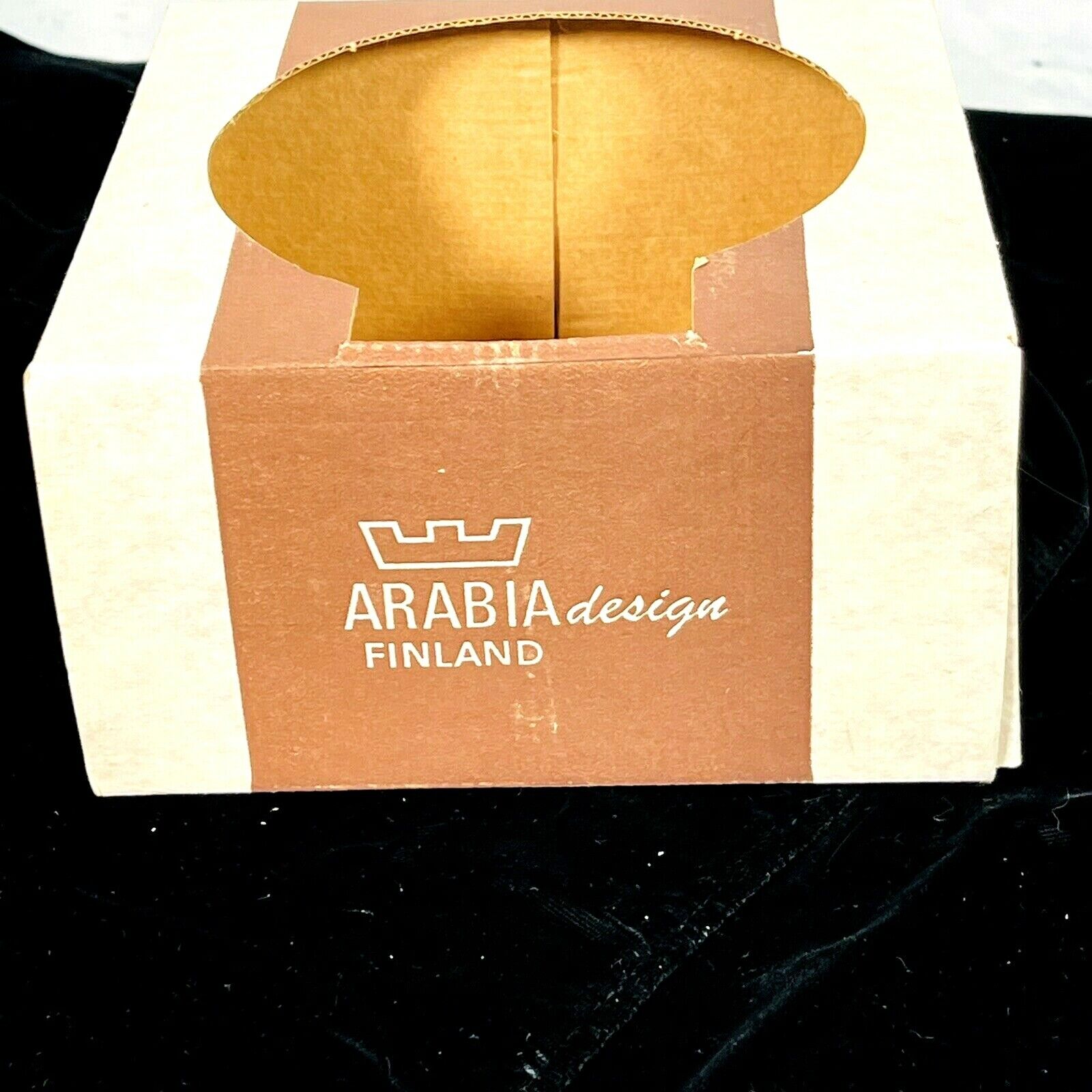 Read more about the article Arabia Finland Ruija Troubadour Pottery China Empty Box for 6 Saucers EMPTY BOX