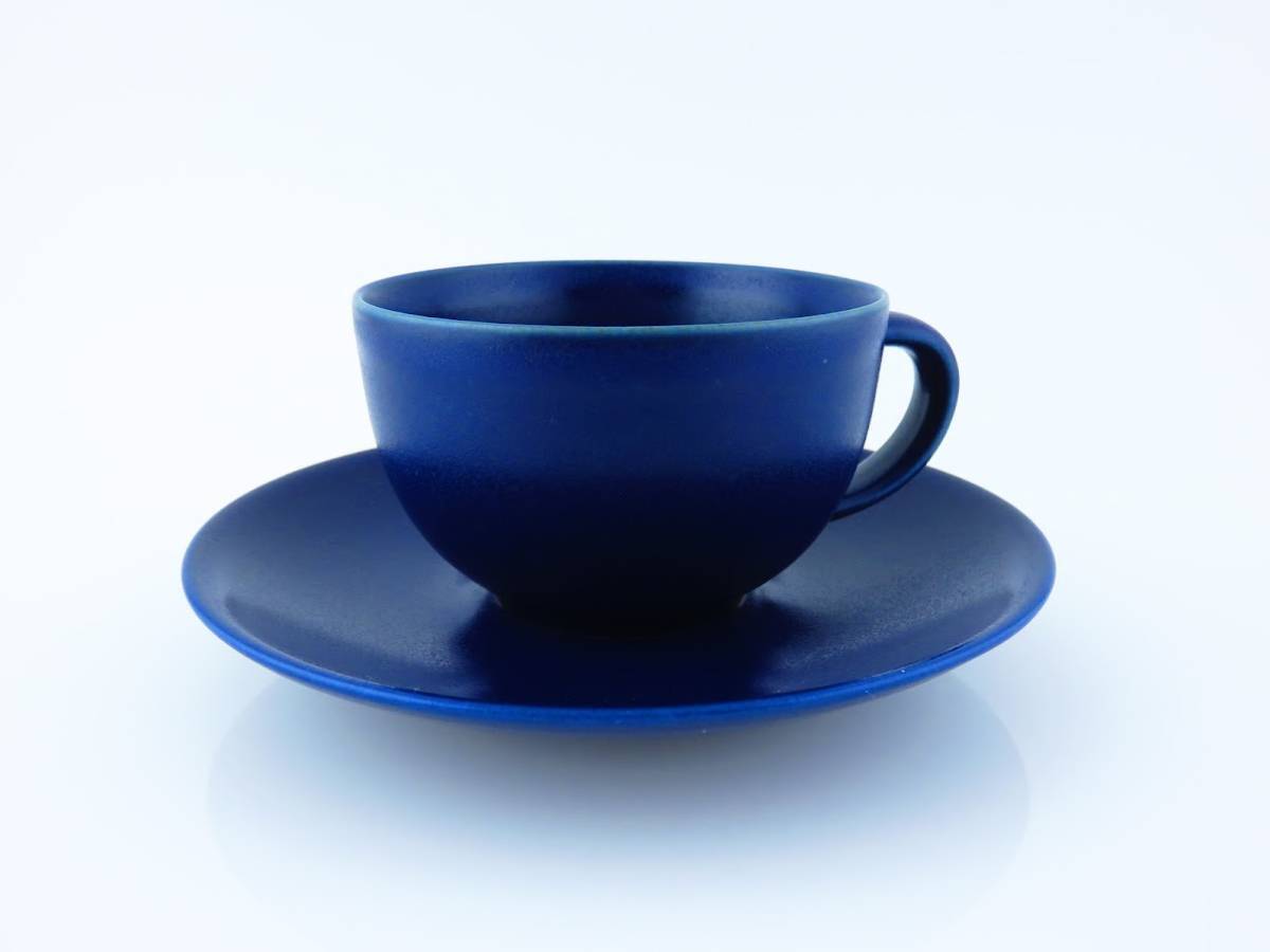 Read more about the article Arabia 24H Tea Cup Saucer Heikki Orvola Olvora Green Blue