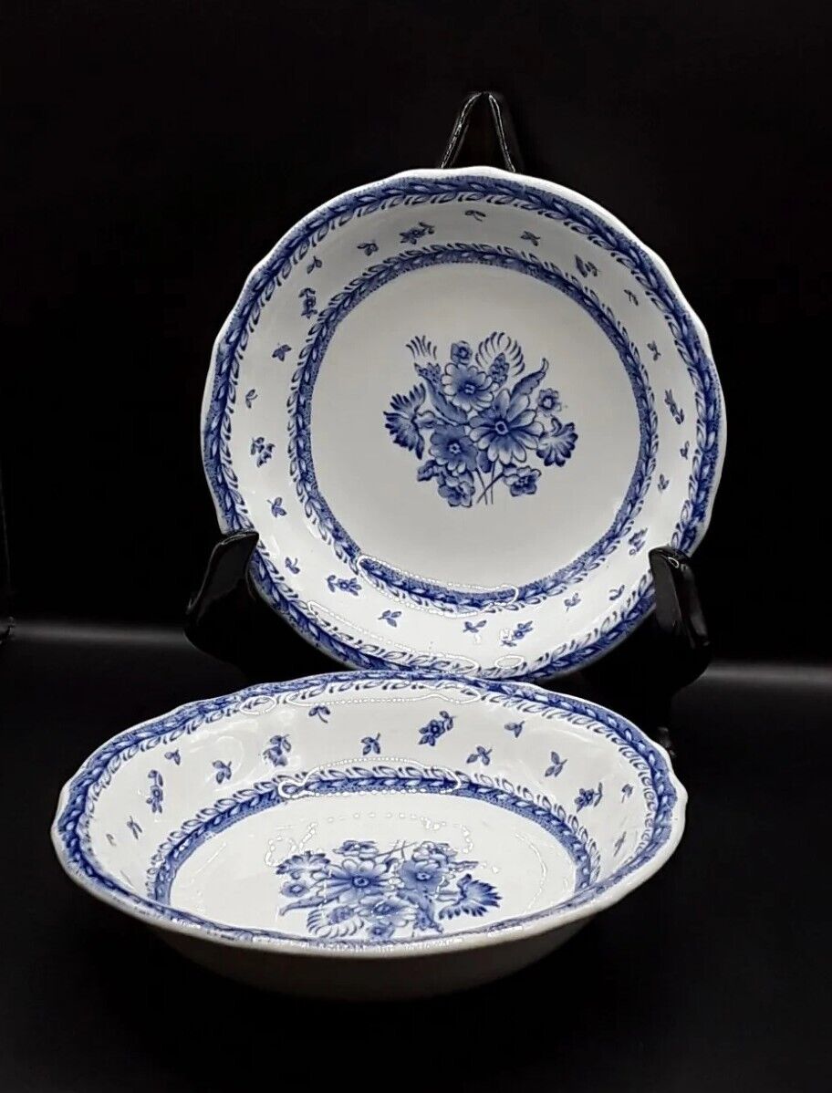Read more about the article Set of 2 Vintage Arabia Finland Finn Flower Blue and White Ceramic Bowls 6.50″