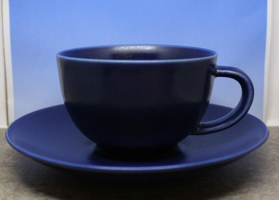 Read more about the article Iittala Arabia Finland 24h Coffee Cup and Saucer Set Heikki Orvola Matte Blue