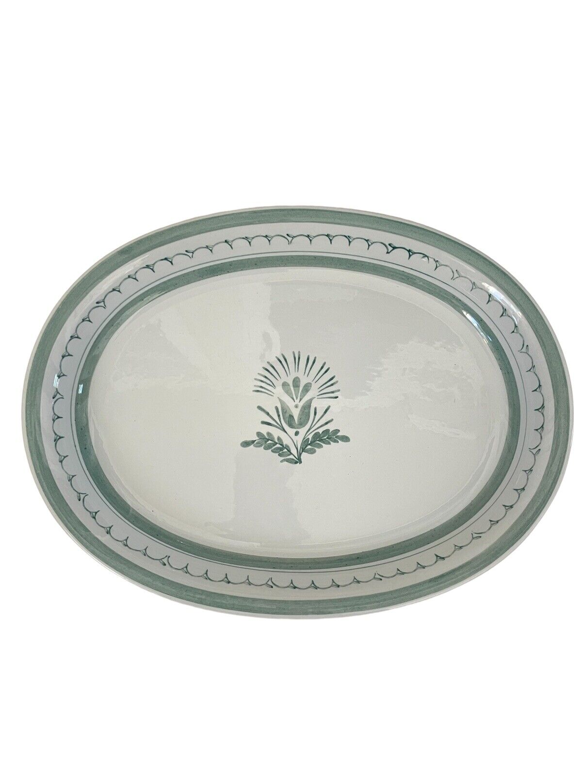 Read more about the article Vintage ARABIA of Finland Green Thistle 12” OVAL SERVING PLATTER~Mid Century