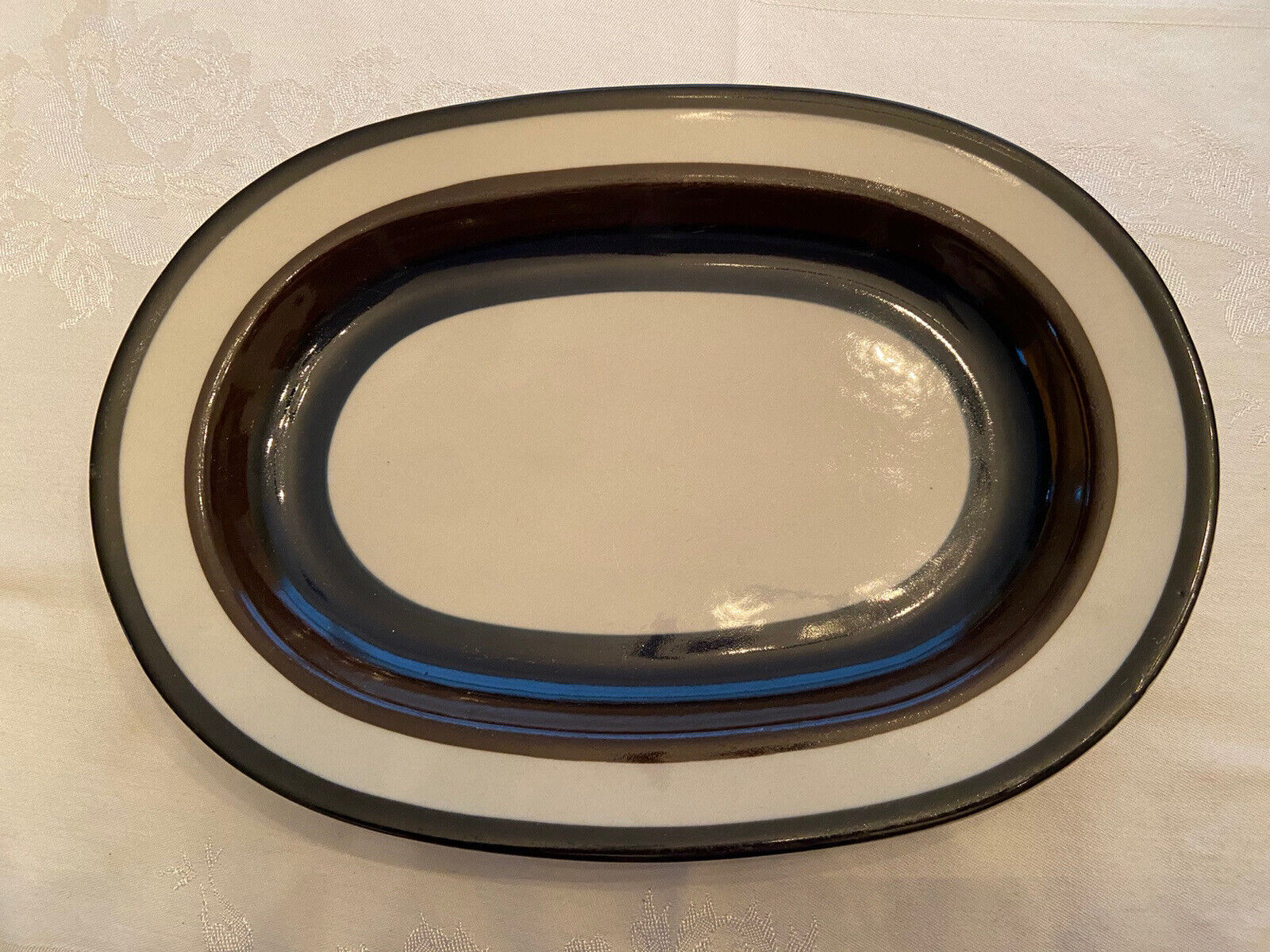 Read more about the article Vintage ARABIA KAIRA Oval Serving Platter 13″ by 9″ 2 of 2