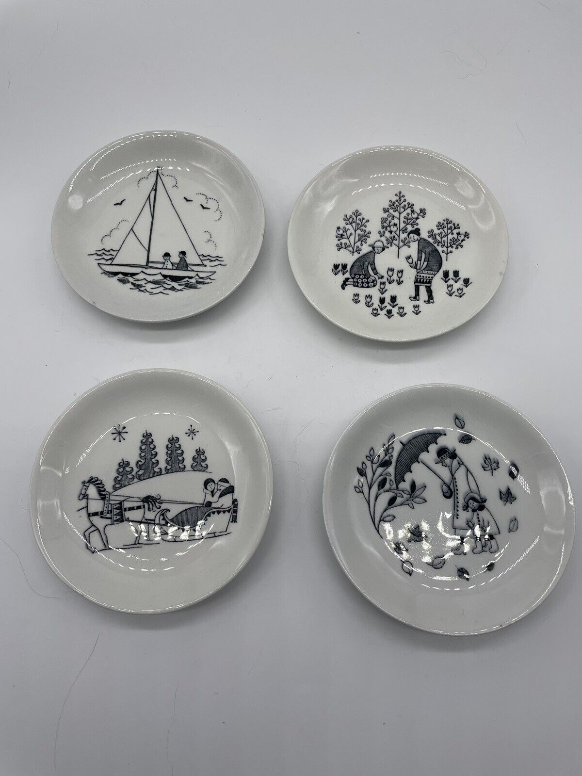 Read more about the article Emilia Set Of Four Wall Plates Made By Arabia Finland 1950’s