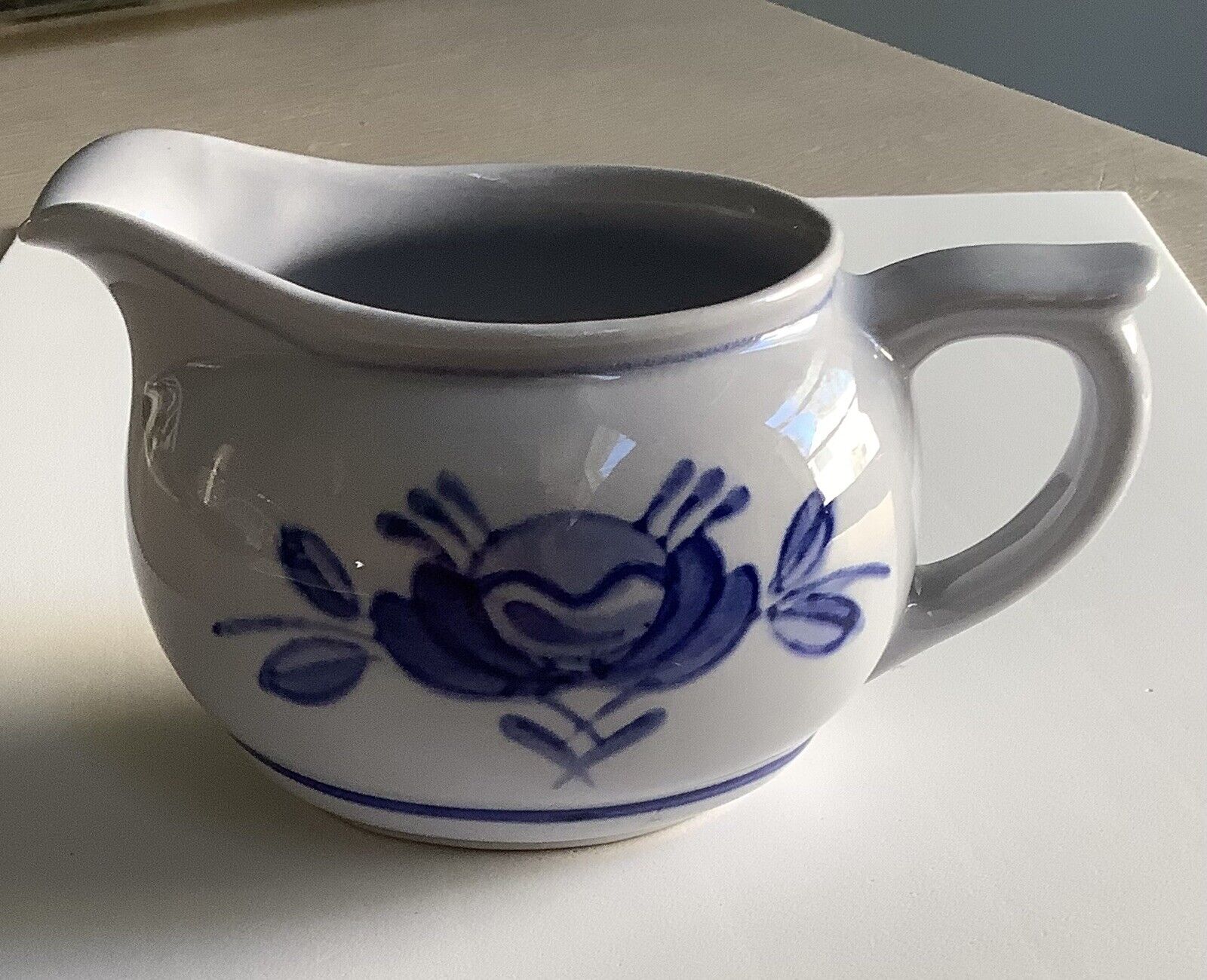 Read more about the article Vintage Ceramic Arabia Blue Rose Creamer  Made In Finland 3 x 5”