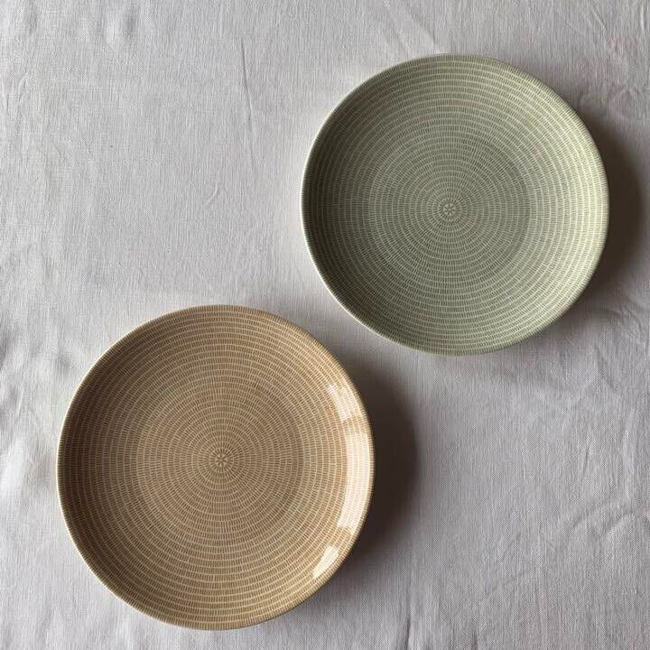 Read more about the article Arabia 24h Avec Plate 26cm Green/Beige Pair Set Vintage