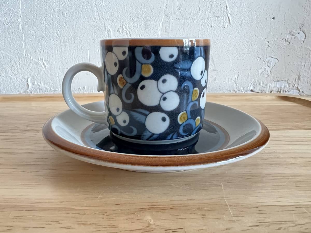 Read more about the article Arabia Taika Pot Coffee Cup Saucer Cup/Taika/Finland/Blueberry/Northern Europe/2