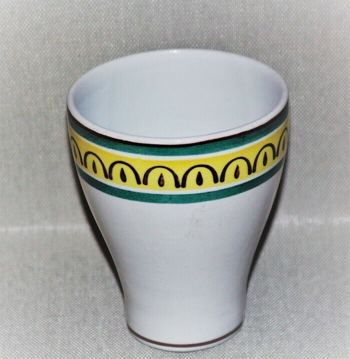 Read more about the article ARABIA FINLAND Crown Band 8oz Tumbler*Vintage Mid-Century*Gray/Blue/Yellow