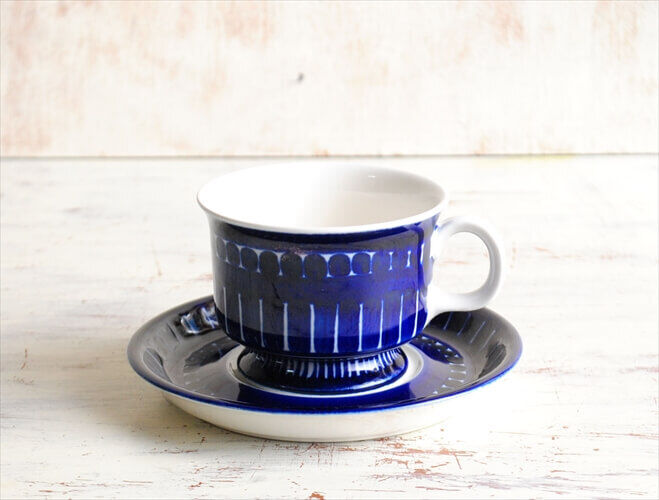 Read more about the article ARABIA #6 Valencia Coffee Cup Saucer Nordic Finland Pottery Vintage