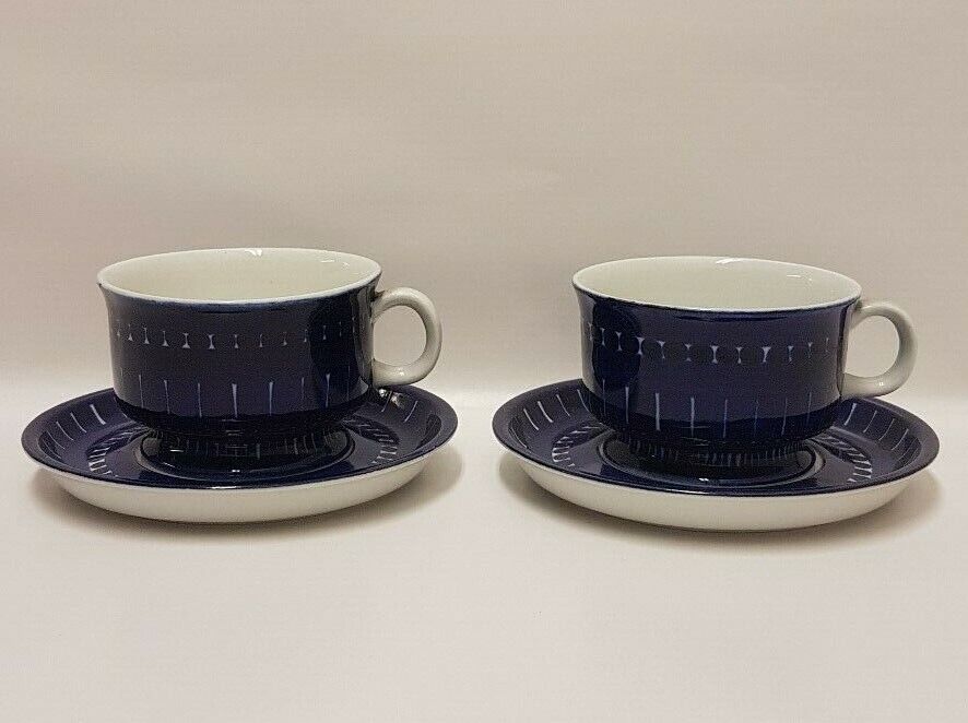 Read more about the article Ulla Procope Valencia Mocca Cups and Saucers 1960th Hand Painted  Finland Arabia