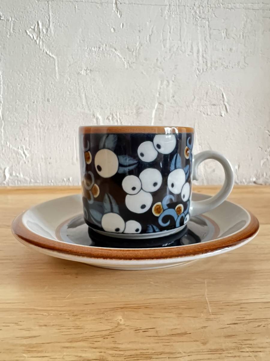 Read more about the article Arabia Taika Pot Coffee Cup Saucer Cup/Espresso/Taika/Blueberry/Northern Europe/