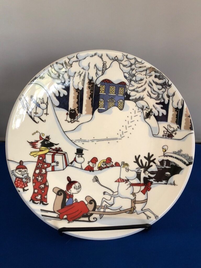 Read more about the article Very RARE ARABIA FINLAND  Moomin Christmas Winter Wall Plate 1997