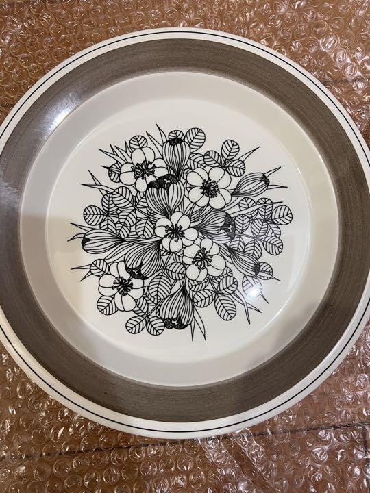 Read more about the article Arabia Krokus Gray Rim Dinner Plate