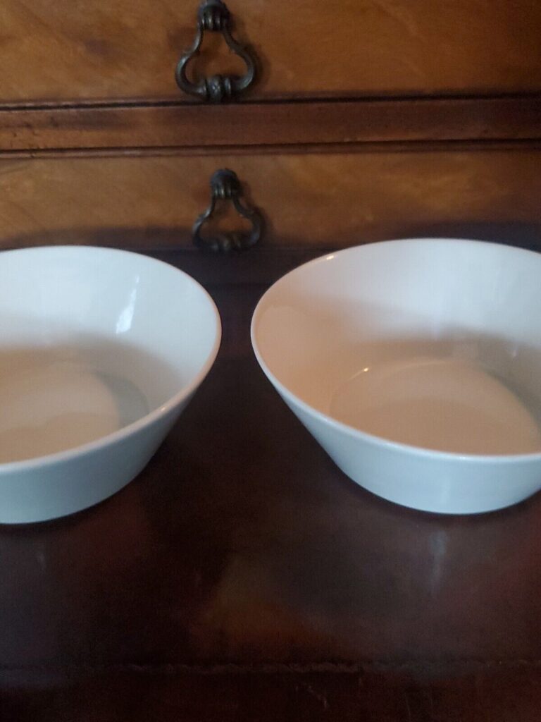 Read more about the article Set of 2 Arabia Finland Teema Off White Soup / Cereal Bowls