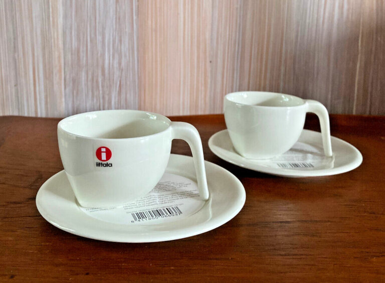 Read more about the article NEW Iittala EGO Espresso Cup Saucer Set 4pcs Stefan Lindfors Arabia Modern Eames